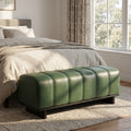 Christopher Knight Home Elmridge Contemporary Indoor Bench Upholstery Channel Tufted Seat Wooden Legs 49.13 L