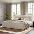 Christopher Knight Home Elowen Modern Upholstered Bed Frame With Thick Padded Headboard