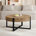 Christopher Knight Home Forgewood Modern Industrial Round Coffee Table With Metal Base