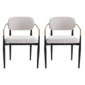 Christopher Knight Home Glamcore Modern Upholstered Metal Base Dining Chairs With Gold Accents