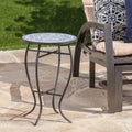 Han Outdoor Round Tile Side Table By Christopher Knight Home