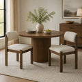 Christopher Knight Home Harlow Modern Set Of 2 Dining Chairs With Twill Upholstered Seating Wood Frame And Curved Backrest