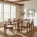 Christopher Knight Home Havenport Farmhouse 7 Piece Dining Set With Wood Upholstered Chairs