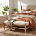 Christopher Knight Home Ian Scandinavian Indoor Bench Chenille Upholstered With Wood Legs For Bedroom Entryway Living Room