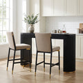 Christopher Knight Home Kara Modern 3 Piece Counter Height Dining Set With Upholstered Metal Frame Stools Bar Table