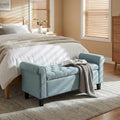 Keiko Tufted Fabric Armed Storage Ottoman Bench By Christopher Knight Home