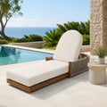 Christopher Knight Home Kennedy Outdoor Chaise Lounge Adjustable Reclining Backrest Handwoven Rope Side Frame