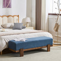 Christopher Knight Home Kirov 54.75 Modern Upholstered Entryway Bench With 9 Thick Cushioned Seat Solid Wood Legs