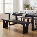 Christopher Knight Home Lucas Dining Bench Acacia Wood Legs Long Seating Modern Entryway Bench 62.99 Inch