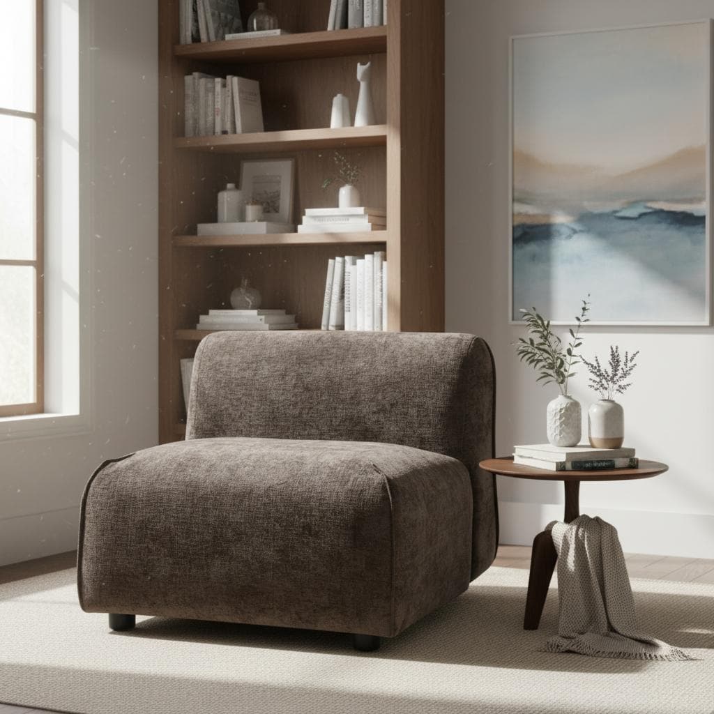Christopher Knight Home Marcella Modern Plush Upholstered Accent Chair With Curved Padded Back And Non Slip Feet 29.75 W