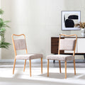 Christopher Knight Home Mid Century Modern Upholstered Metal Base Dining Chair Set Of 2 With Heat Transfer Finish
