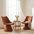 Christopher Knight Home Modern 180 Swivel Upholstered Dining Chairs Set With Metal Frame Wrap Round Design Set Of 2