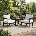Christopher Knight Home Modern 27.6 Outdoor Curved Patio Club Chair With Aluminum Frame Water Resistant Cushions