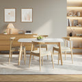 Christopher Knight Home Modern 5 Piece Dining Set With 59 Rectangular Dining Table Ergonomic Upholstered Dining Chairs