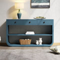 Christopher Knight Home Modern Entryway Curved Console Table With Soft Close Drawers Open Shelves For Living Room Hallway
