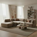 Christopher Knight Home Modern L Shaped Sectional Sofa Set Chaise Lounge High Density Compressed Sponge Fully Assembled