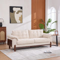Christopher Knight Home Modern Mid Century 83.5 Tufted Boucle Upholstered 3 Seater Sofa With Foam Filled Seat Cushions