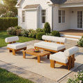 Christopher Knight Home Modern Outdoor 4 Piece Conversation Set With Water Resistant Cushions