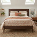 Christopher Knight Home Modern Platform Bed Solid Bamboo Wood With Headboard Slats Support No Box Spring Needed