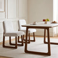 Christopher Knight Home Modern Upholstered Dining Chair Set With Curved Wooden Legs