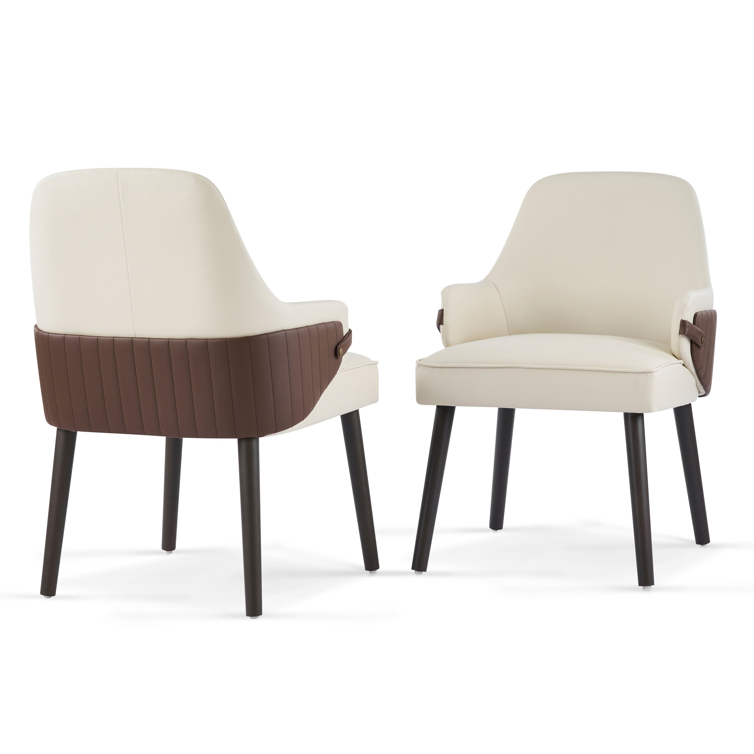 Christopher Knight Home Modern Upholstered Dining Chair Set With Two Tone Fabric Armchair Design