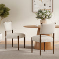 Christopher Knight Home Modern Upholstered Armless Dining Chairs With Thick Cushion Seat Solid Wood Legs Set Of 2