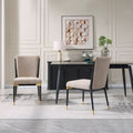 Christopher Knight Home Modern Upholstered Metal Base Dining Chair Set Of 2 With Solid Back
