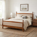 Christopher Knight Home Modern Upholstered Platform Bed Pine Wood Frame And Wooden Slat Support No Box Spring Needed