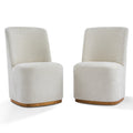 Christopher Knight Home Modern Upholstered Rubber Wood Dining Chairs With High Back