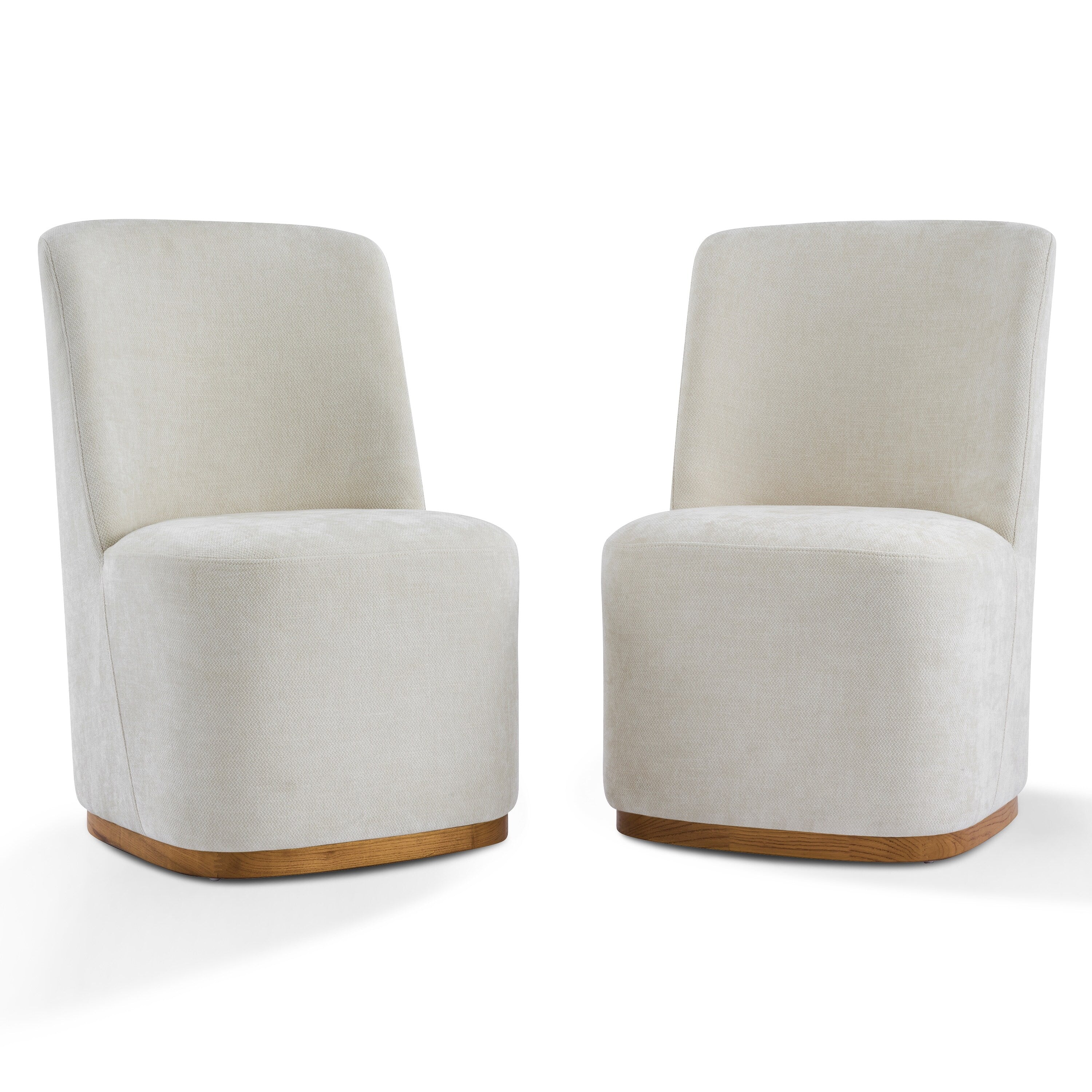 Christopher Knight Home Modern Upholstered Rubber Wood Dining Chairs With High Back