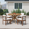 Modern Wooden Outdoor Dining Chair With Cushions.