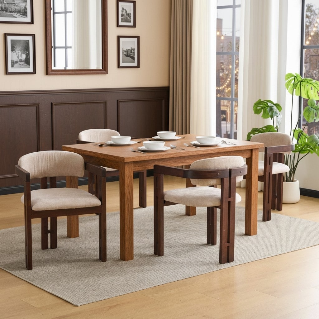 Christopher Knight Home Modern Wooden Upholstered Dining Chair With Round Back