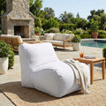 Christopher Knight Home Moira Modern Outdoor Upholstered Bean Bag Chair With Shredded Foam Fill