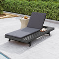 Christopher Knight Home Molino Modern Outdoor Acacia Wood 4 Position Adjustable Chaise Lounge With Water Resistant Cushion