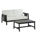 Christopher Knight Home Nancy 2 Piece Outdoor Acacia Wood Loveseat And Coffee Table Seating Set