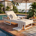 Christopher Knight Home Novyx Outdoor Chaise Lounge Set With 4 Position Adjustable Backrest And Water Resistant 4 Fold Cushion