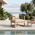 Christopher Knight Home Outdoor Acacia Wood Arm Club Chair With High Resilience Cushion Ergonomic Handwoven Wicker Backrest