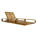Christopher Knight Home Outdoor Chaise Lounge Acacia Wood Recliner Chair With Adjustable Backrest