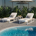 Christopher Knight Home Outdoor Chaise Lounge Set Iron Frame With Cushion And Side Table