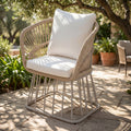 Christopher Knight Home Outdoor Wicker Dining Chair With Steel Frame Cushion Set Of 1 2 4 6