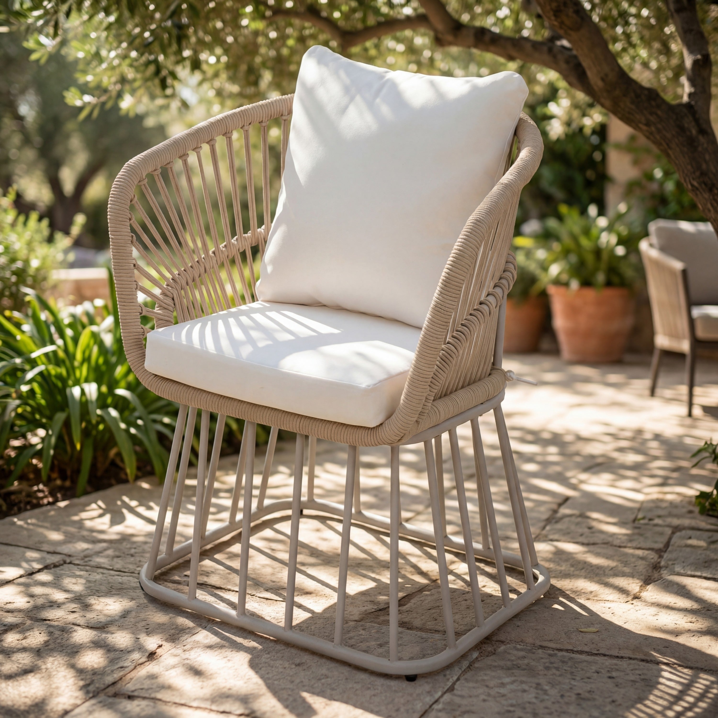 Christopher Knight Home Outdoor Wicker Dining Chair With Steel Frame Cushion Set Of 1 2 4 6