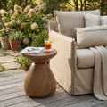 Christopher Knight Home Patti Classic Outdoor Mgo Side Table With Wood Grain Finish Set Of 1