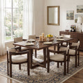 Christopher Knight Home Ridgewood 7 Piece Wood Top Dining Set With Dining Table And Upholstered Dining Chairs