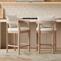 Christopher Knight Home Rosdale Modern Upholstered Counter Height Bar Stool With Armrests Padded Seat Backrest Set Of 2