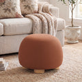 Christopher Knight Home Round Foot Stool Ottoman With Solid Wood Legs