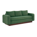 Christopher Knight Home Rowan Modern 3 Seater Sofa Chenille Upholstery Wooden Base Ergonomic Supportive Wide Armrests