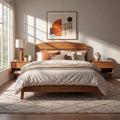 Christopher Knight Home Rubber Wood Platform Bed With Curved Headboard