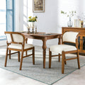 Christopher Knight Home Set Of 2 Mid Century Modern Upholstered Dining Chair With Solid Rubber Wood Frame And Padded Seat Back