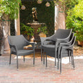 Christopher Knight Home Set Of 4 Mirage Modern Outdoor Pe Wicker Stacking Armchair