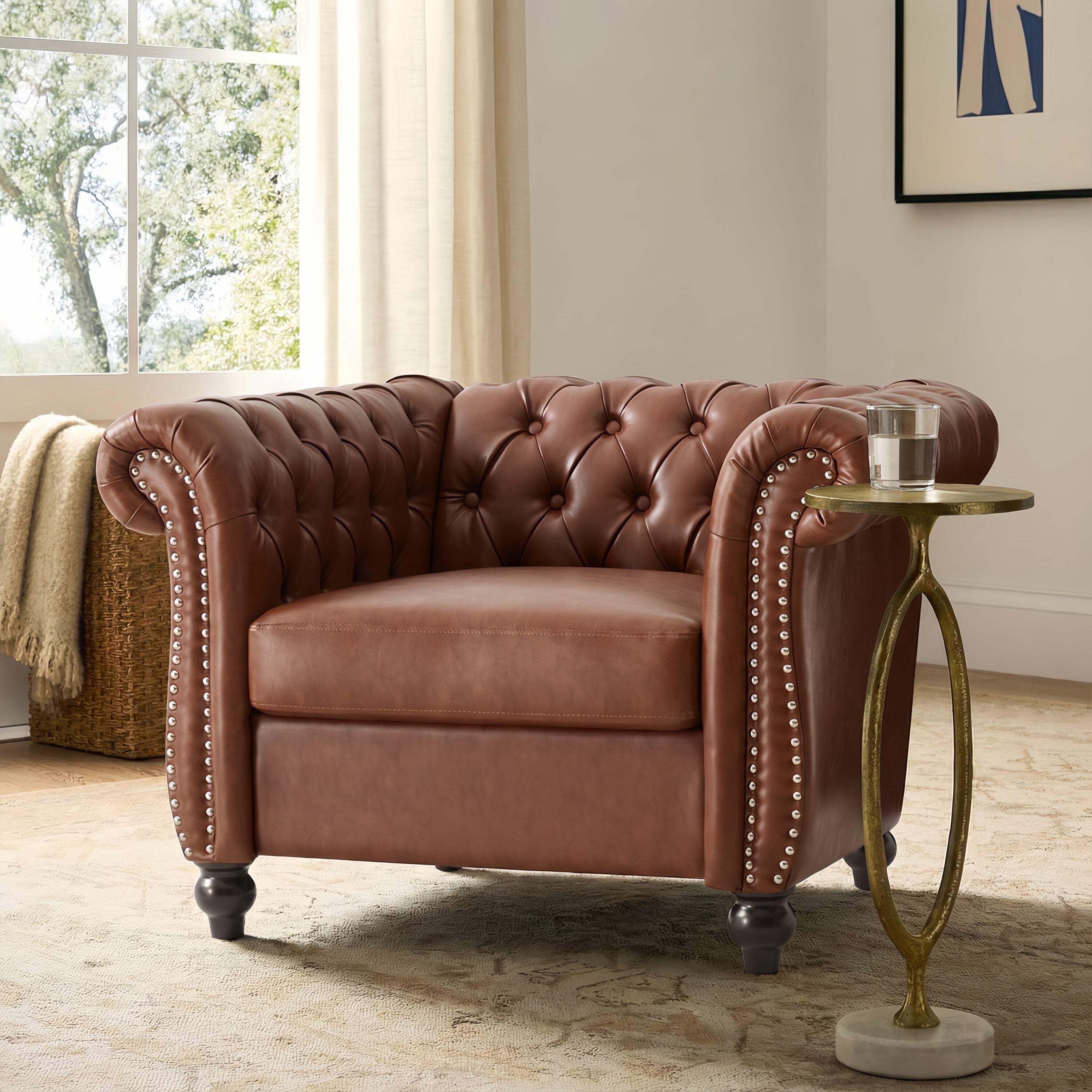 Silverdale Traditional Chesterfield Club Chair By Christopher Knight Home
